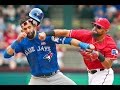 Jose Bautista Gets Punched In The Jaw By Rougned Odor