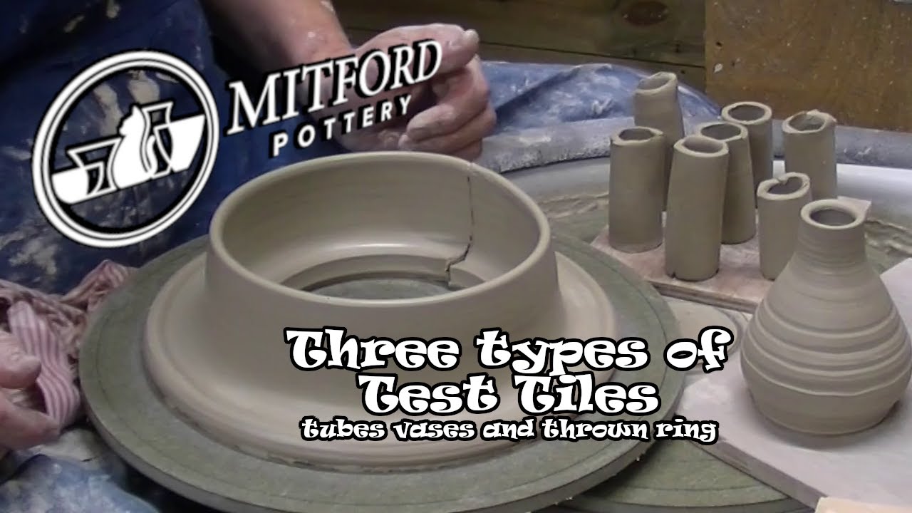 Pottery test tiles part 1. Three types of test tile. Thrown, extruded