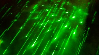 Laser in a thick cloud of vape smoke