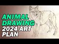 Study guide to learn to draw animals