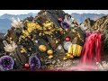 Red waterfall: I Found Giant Gold Nuggets in the River!