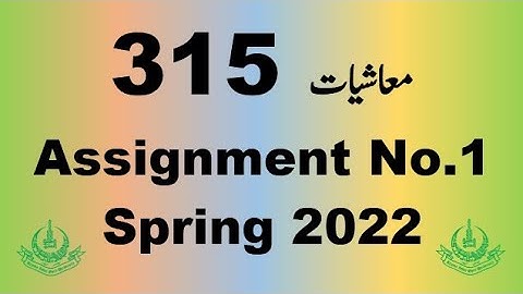 AIOU Code 315 Solved Assignment No.1 Spring 2022