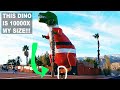 Biggest dinosaur in the world  cabazon shopping outlets  desert road trip