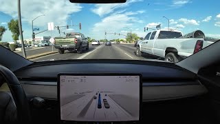 Tesla FSD 12.3.6 gets really stuck in traffic and takes side streets to go around (sped up 2x) by Phenix9 1,071 views 8 days ago 26 minutes