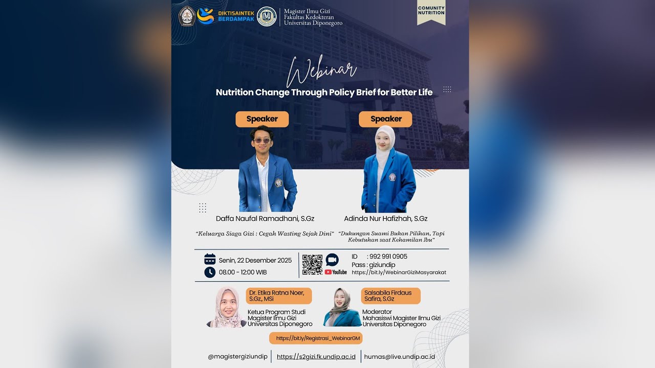 WEBINAR COMMUNITY NUTRITION: Nutrition Change Through Policy Brief for Better Life