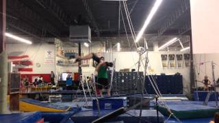 Bars release moves:  Maloney drill (step 1)