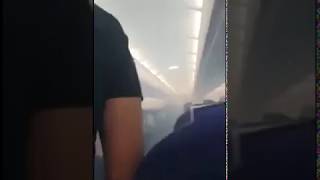 Indigo Air , inside smoke Passengers Evacuated By Emergency Landing