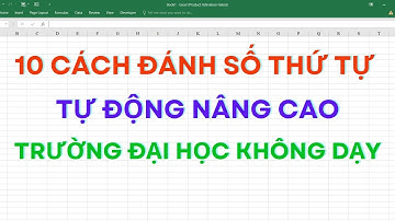 10 Cách đánh số thứ tự tự động nâng cao trong Excel | Mr Cảnh Excel
