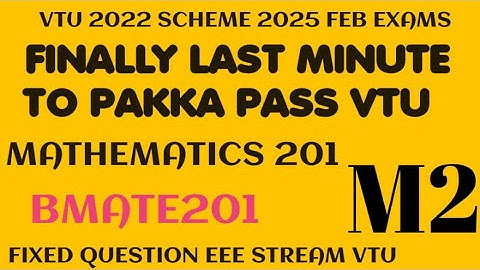 M2 Passing Package | Fixed Super Important Questions Paper | With Explanation | VTU 2025 Exam