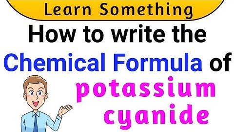 How to write chemical formula of potassium cyanide  || chemical formulas || Chemistry