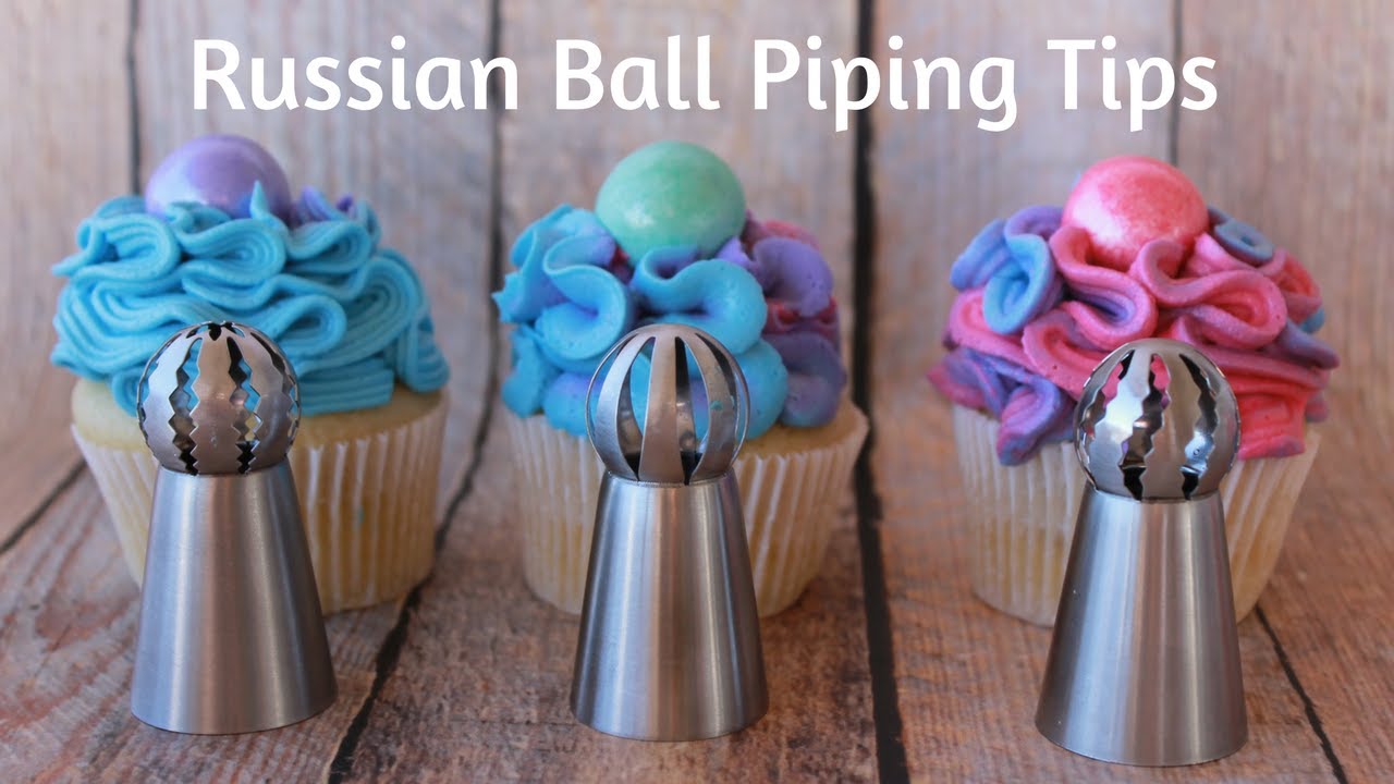 RUSSIAN PIPING TIPS | ROUND BALL TIPS |Sweet Tooth Cupcakes - YouTube