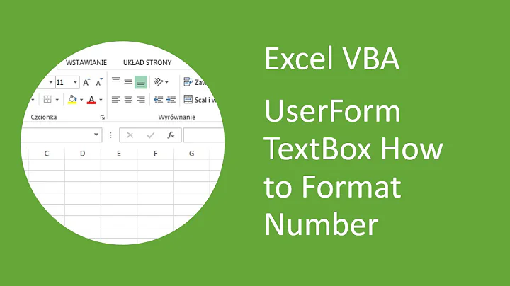 Excel VBA UserForm TextBox - How to format number