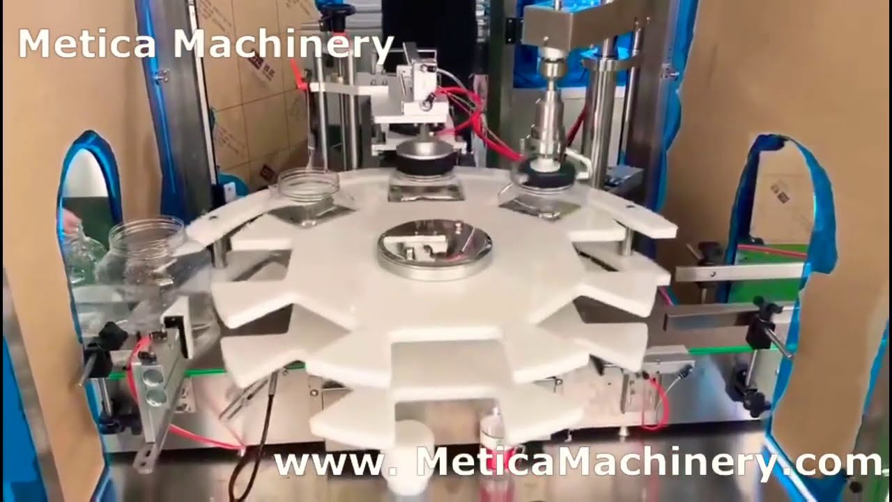 Automatic screw cap capping machine for nut bottle - YouTube