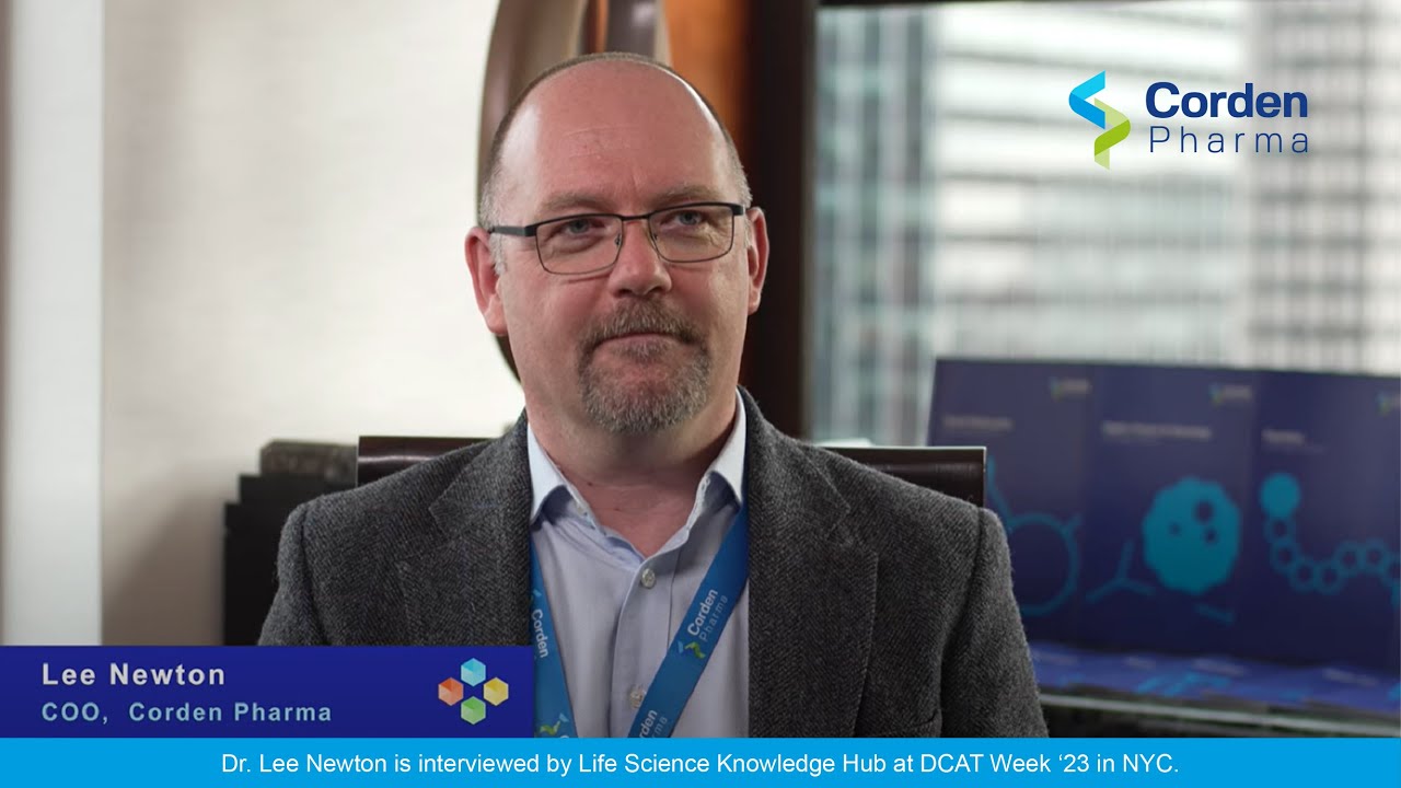 Dr. Lee Newton, COO of CordenPharma, is interviewed at DCAT 2023 by Life Science Knowledge Hub.