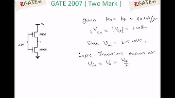 Problem on CMOS inverter - GATE 2007 ECE (Electron Devices) - (www.egate.ws)
