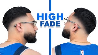 FLAWLESS HIGH DROP FADE & BEARD HAIRCUT TUTORIAL!