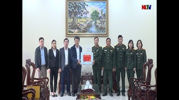 ĐỒNG CHÍ BÍ THƯ HUYỆN ỦY THĂM, CHÚC TẾT TẠI ĐƠN VỊ KHO K822.