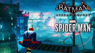 NEW Playing as Spider-Man in BATMAN Arkham Knight Game (Free Roam) screenshot 2