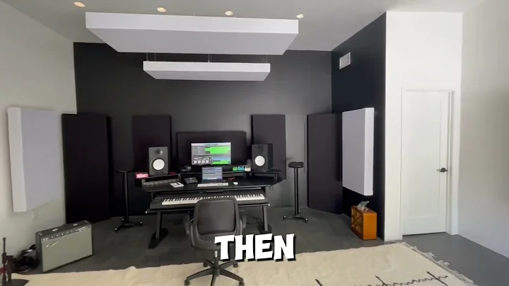 Recording Studio Install Setup With 13 Of Our 4”  Black & White Bass Traps Including 2’ x 6’ Clouds!