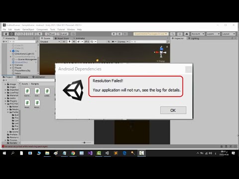 Solve the problem Resolution Failed in unity 3D | حل مشكلة Resolution Failed في برنامج يونتي