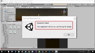 Solve the problem Resolution Failed in unity 3D | حل مشكلة Resolution Failed في برنامج يونتي