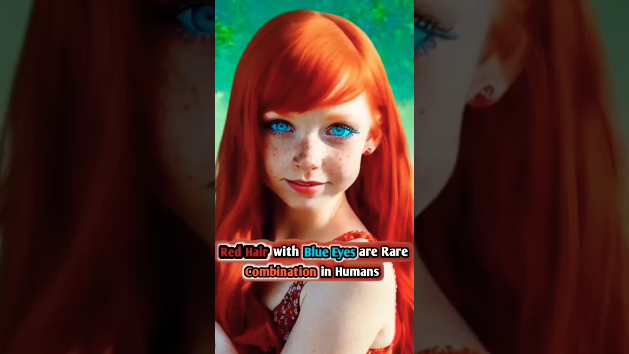 Red Hair with blue eyes are Rare combination in Human#gingercat #ginger#blue #rare #generalknowledge