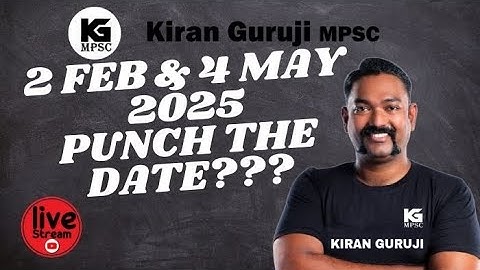 Combined Pre Exam New Dates | 2 Feb and 4 May 2025 | Strategy | Kiran Guruji MPSC