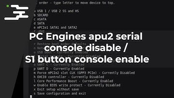 PC Engines apu2 serial console disable / S1 button console enable