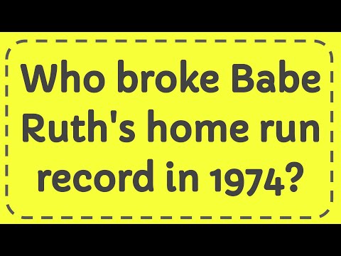 Video: Chi ha battuto il record di Babe Ruth?