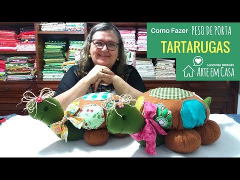 Peso de Porta Tartaruga Rosinha