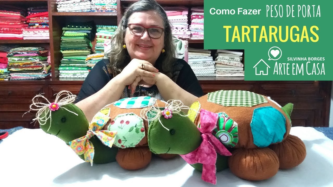 Peso de Porta Tartaruga Rosinha