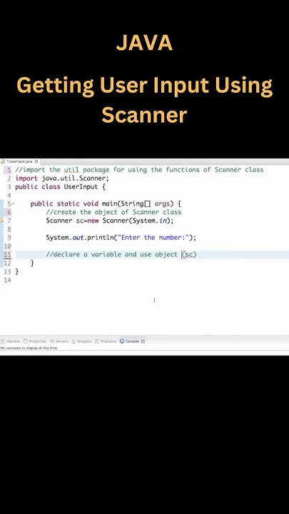 How to get user input using Scanner in Java #shorts - YouTube