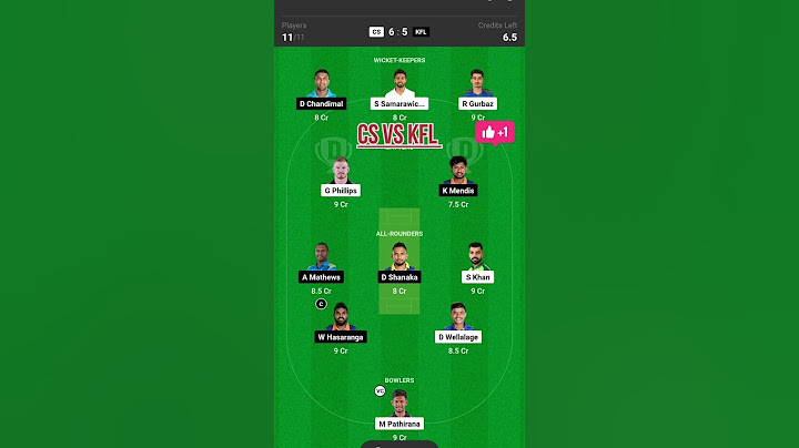 CS vs KFL Dream11 Prediction Today Match |Colombo Strikers vs Kandy Falcons LPL2024 #dream11 #shorts