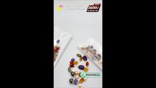 Combo Pack of 10 Changeable Earrings | Premium Precious Beads Silver Earrings Set