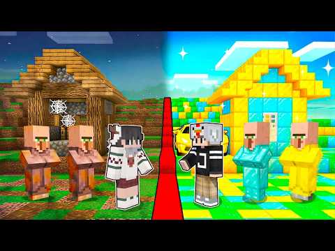 POOR vs RICH Village Battle In Minecraft! thumbnail