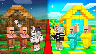 POOR vs RICH Village Battle In Minecraft!