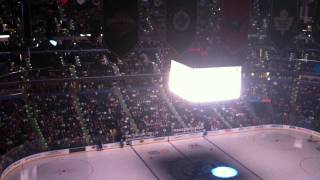 The tampa bay lightning used a real effect for first time ever inside
st. pete times forum.