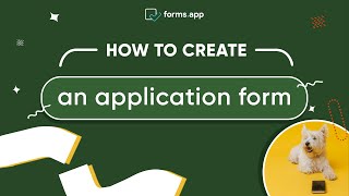 How to create an application form Profile