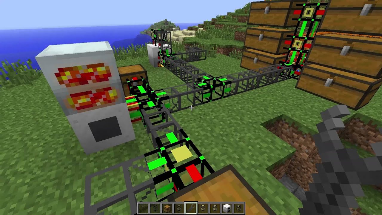 Minecraft modeja - Logistics pipes - YouTube