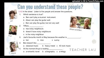 5&6 Revise and check 3.42 Can you understand these people?