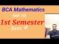 BCA Mathematics Unit 1, Sets Theory,
