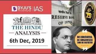 'The Hindu' Analysis for 6th December, 2019 (Current Affairs for UPSC/IAS)