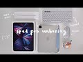 M1 Unboxing M1 iPad Pro 11" Silver & Accessories 🌷