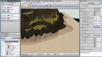 Terrain Editor Tutorial #1 - Part 3 - First Painting of Lizard Rock, with Visual3D Game Engine