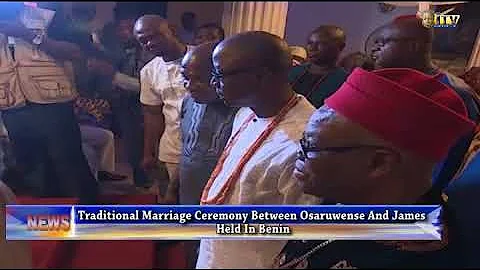 Traditional marriage ceremony between Osaruwense and James held in Benin