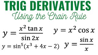 Trig Derivatives using the Chain Rule