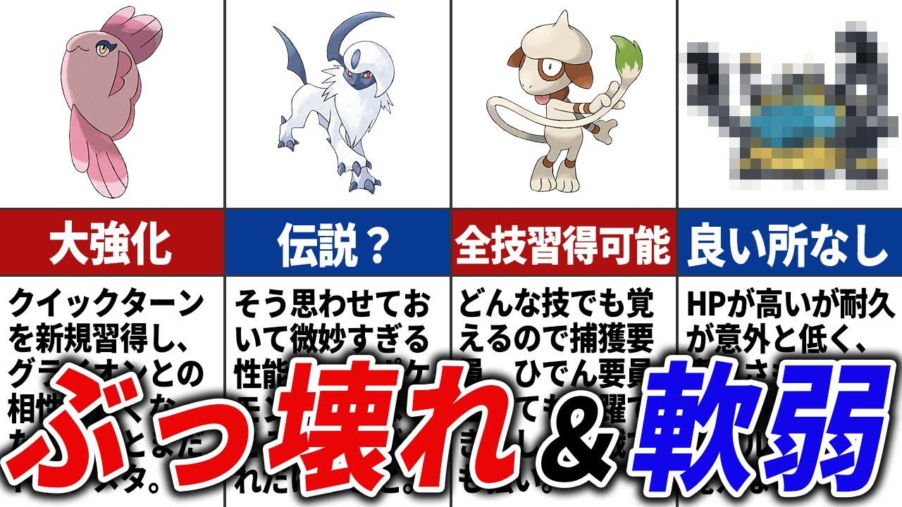 16 Pokemon that are stronger or weaker than they look [Pokemon 