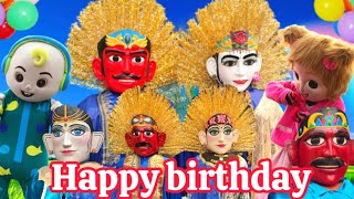 NEW 2023❗️LIRIK LAGU SELAMAT ULANG TAHUN❗️BIRTHDAY SONG LIRIK ONDEL-ONDEL DAN BADUT LUCU