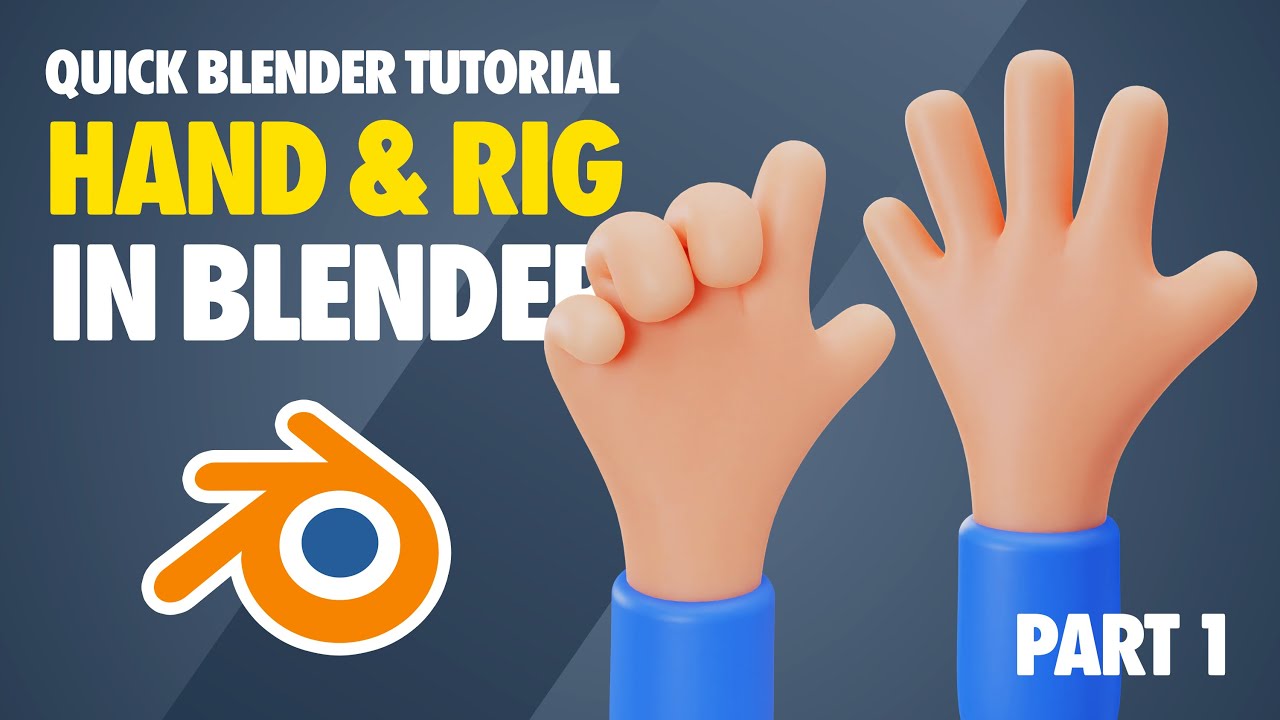 Easy Cartoon Hands - Let's Model Hand in Blender - Blender Beginner  Tutorial - Part 1 