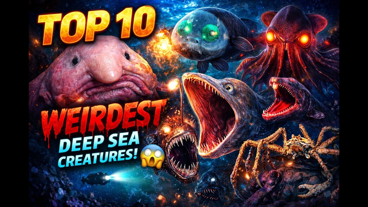 Top 10 Weirdest Deep Sea Creatures Ever Discovered 😳 - YouTube